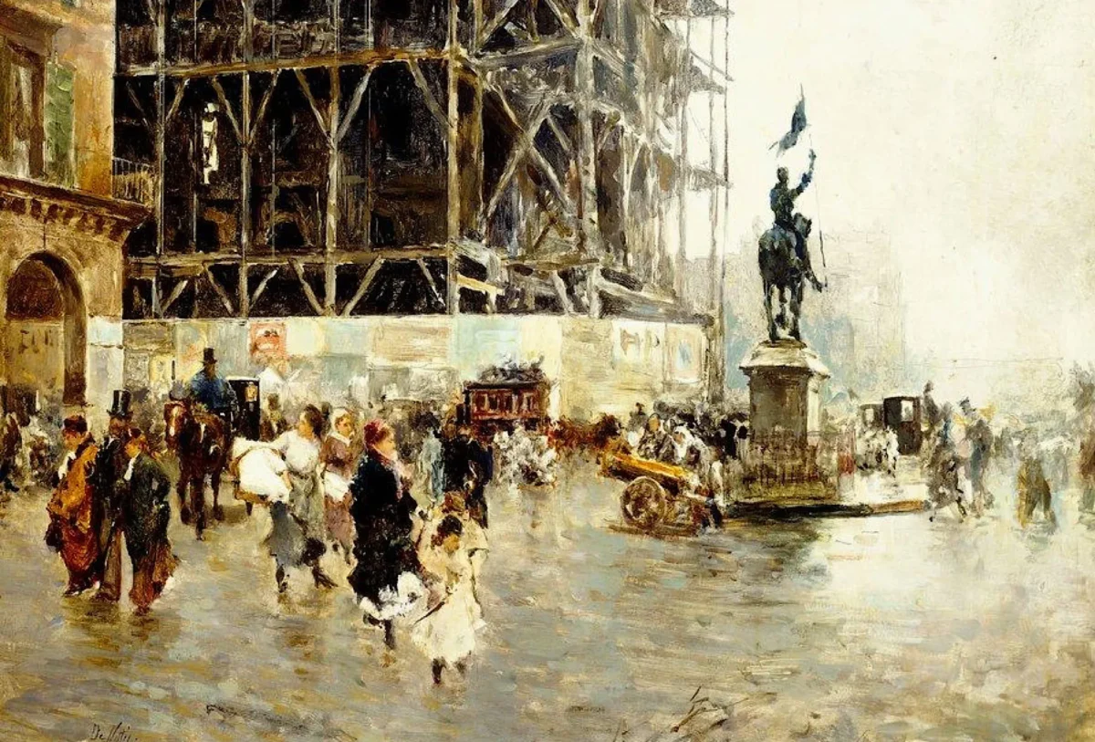 Giuseppe De Nittis, Place des Pyramides, Parigi (1875 ca.)