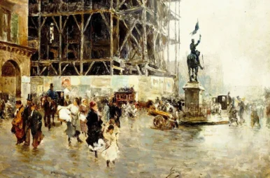 Giuseppe De Nittis, Place des Pyramides, Parigi (1875 ca.)