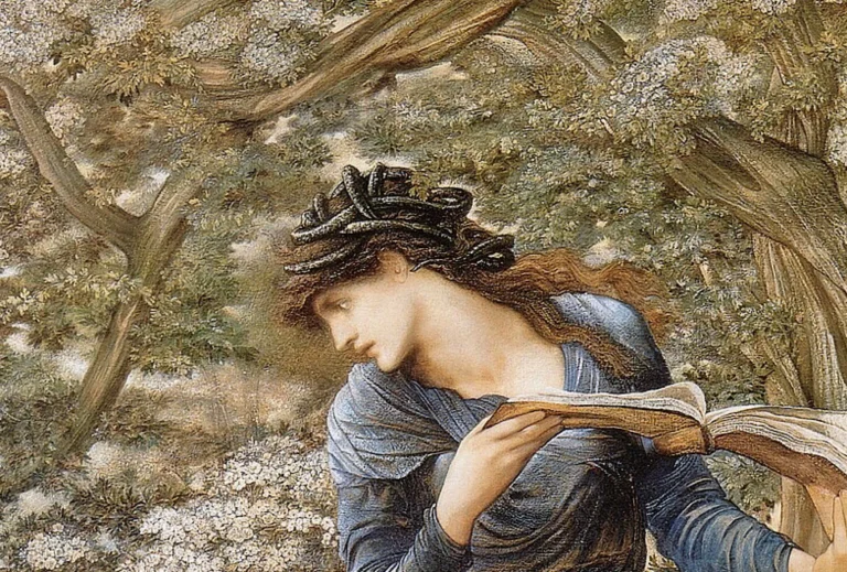 La seduzione di Merlino, opera di Edward Burne Jones, 1874 e Umanesimo